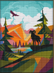 Rocky Mountain National Park Cross Stitch Kit