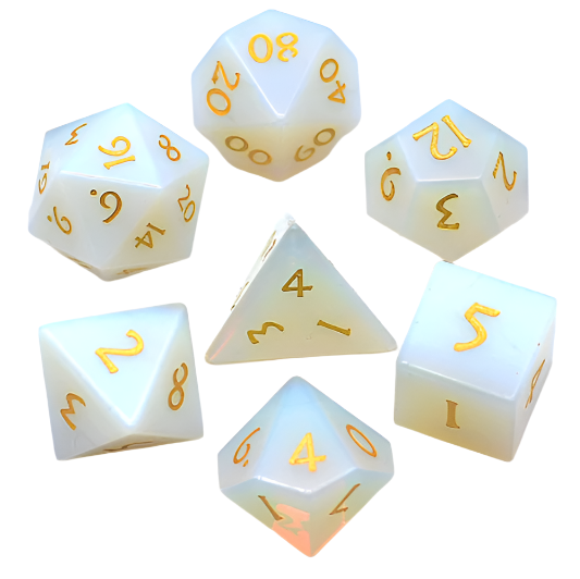 Opalite Gemstone Dice