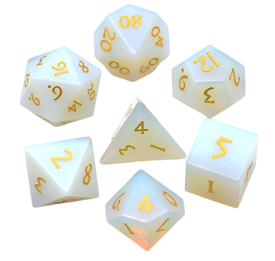 Opalite Gemstone Dice