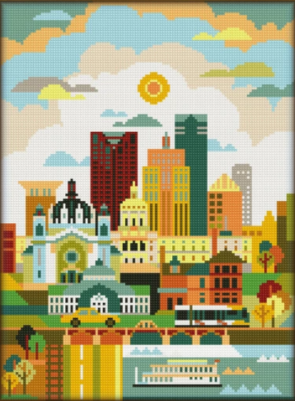 Saint Paul Minnesota Cross Stitch Kit