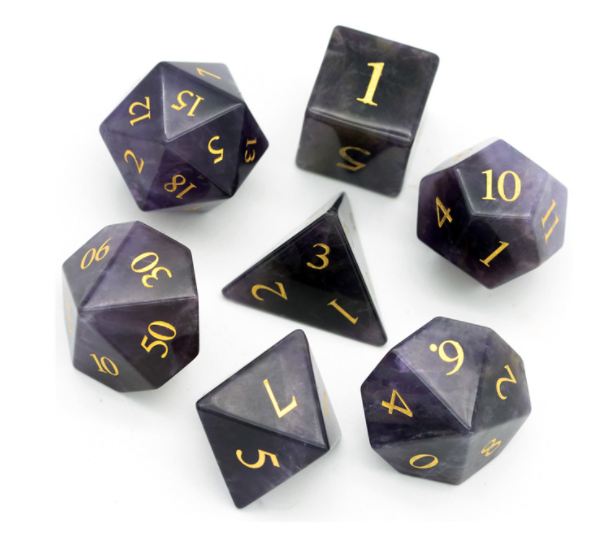 Amethyst Gemstone Dice