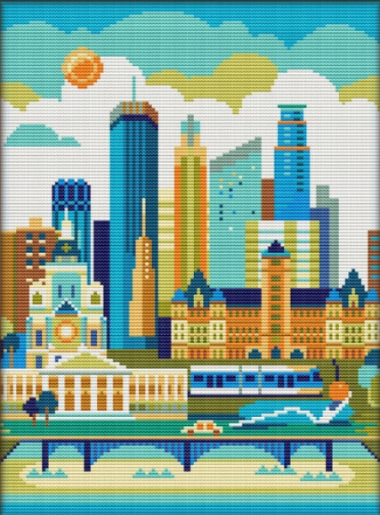 Minneapolis Minnesota Cross Stitch Kit