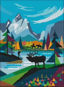 Grand Teton National Park Cross Stitch Kit