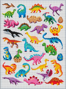 Dinosaur Collection Cross Stitch Kit