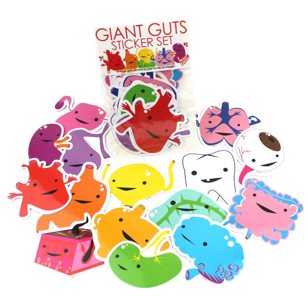 I Heart Guts Sticker Set