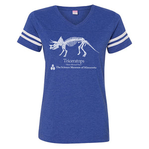 Triceratops Fitted Jersey T-shirt (Adult)