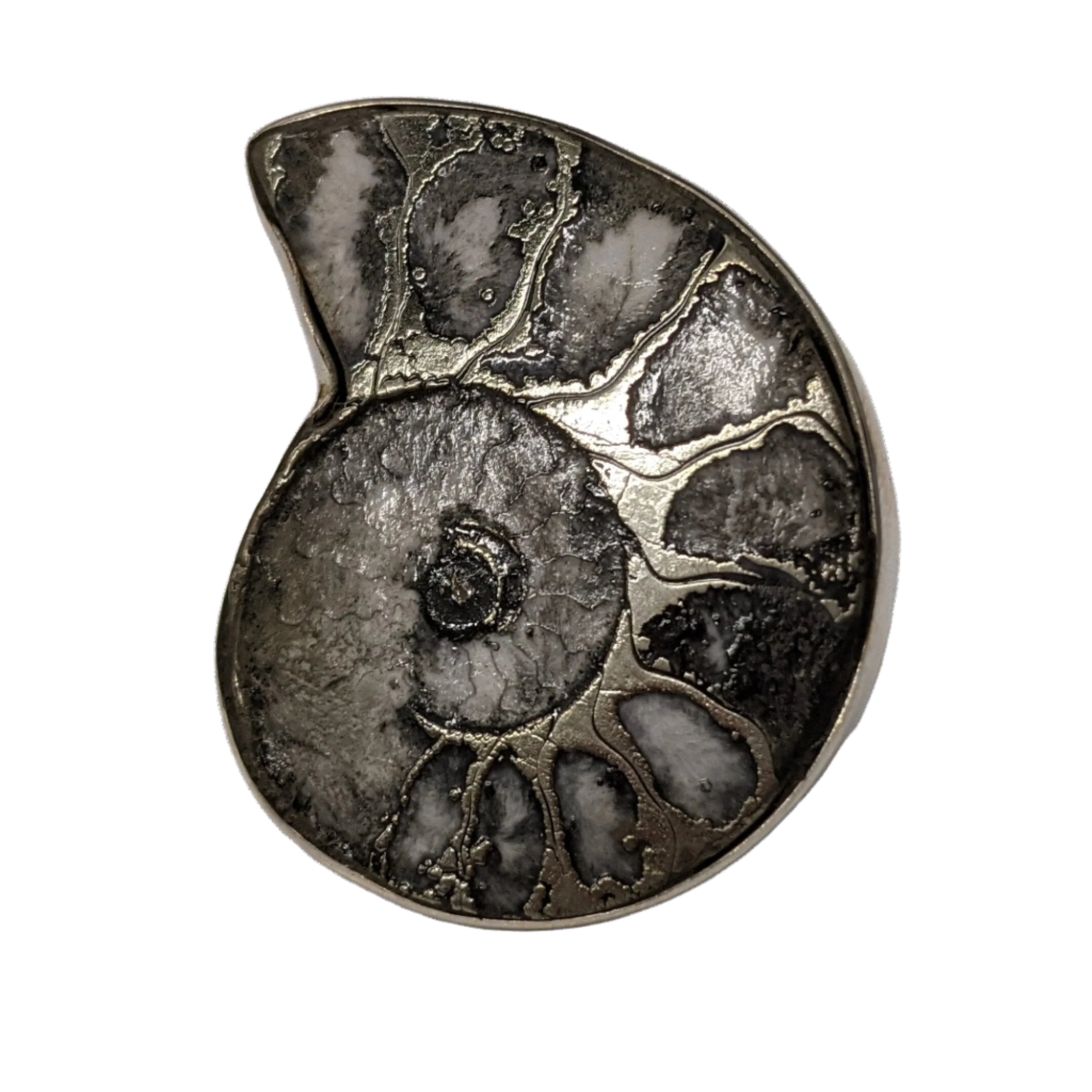 Pyrite Ammonite Ring $100.00