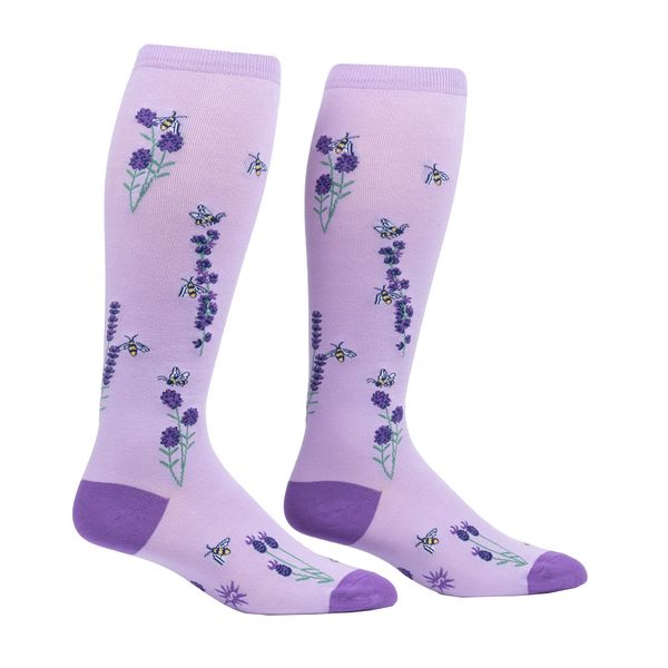 Bees and Lavender Knee High Socks