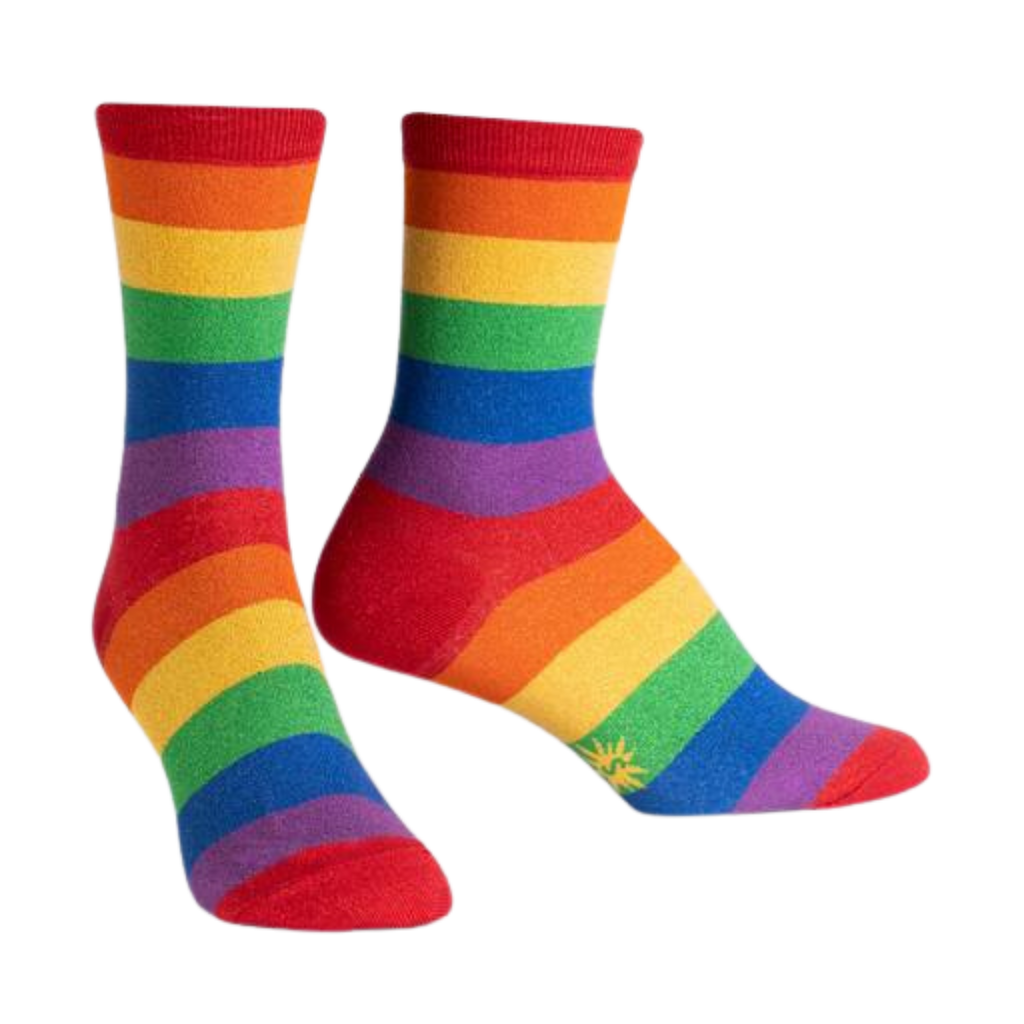Radiant Rainbow Crew Socks