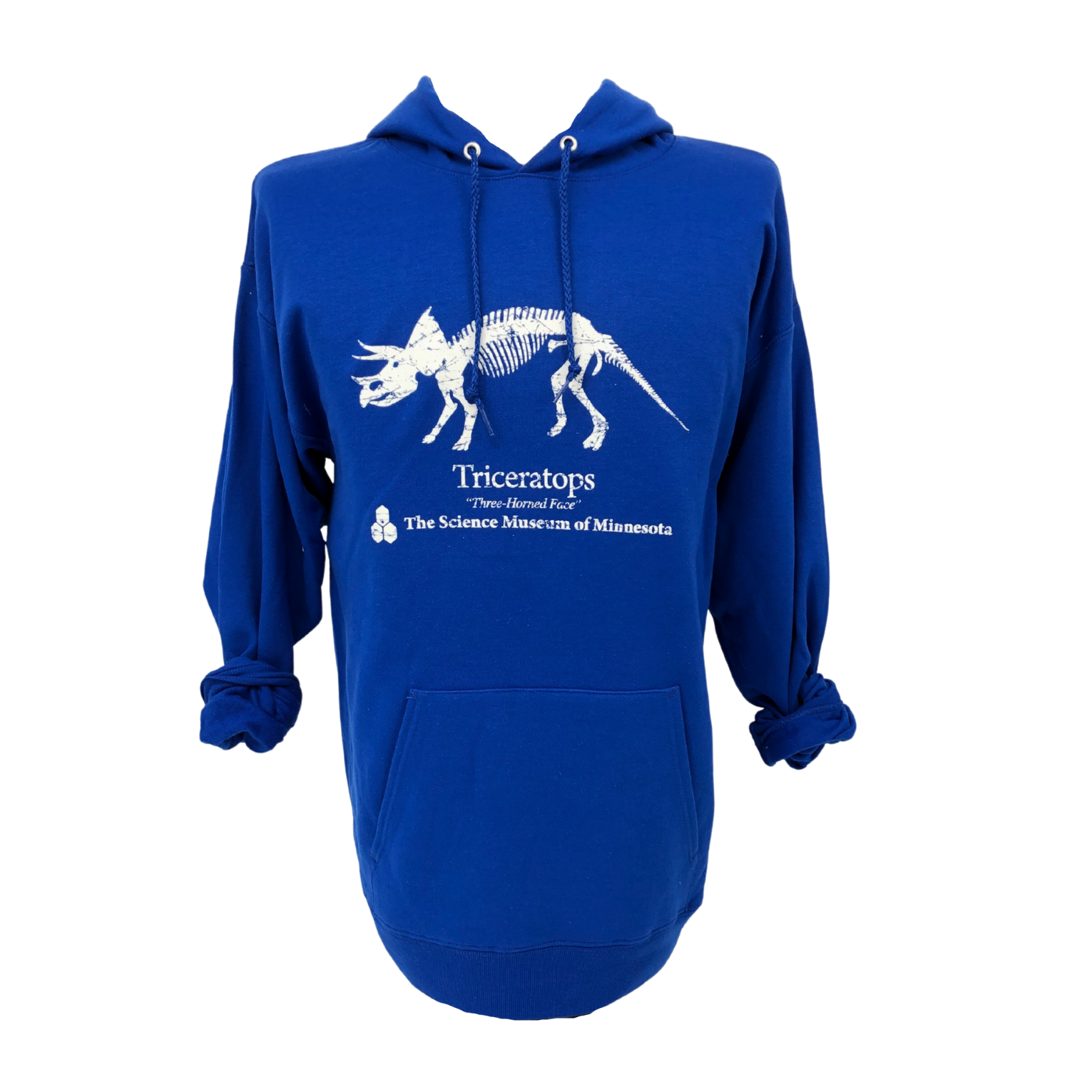 Blue Triceratops Hoodie (Youth)