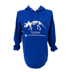 Blue Triceratops Hoodie (Youth)
